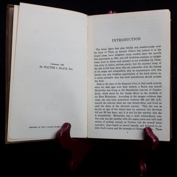 Thaïs & The Crime Of Sylvestre Bonnard By Anatole France | 1932 Leatherbound - Picture 3 of 8